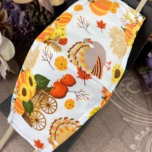 Handsewn Face Mask - Thanksgiving Turkey